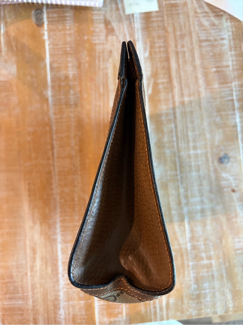 Vintage Gucci GG Supreme Portfolio Clutch Brown Leather Accessory Collection - Picture 4 of 10